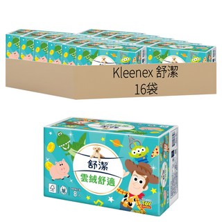Kleenex 舒潔 雲絨舒適抽取衛生紙 迪士尼款 19.2 x 18cm 90張, 8包, 16袋