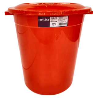 HOUSE 好室喵 萬能桶 附蓋, 紅色, 中