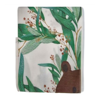 小銅板 白亞麻門簾, 植物小熊