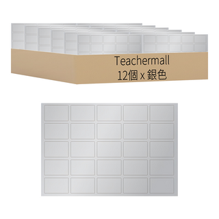 Teachermall DIY自製刮刮樂長方形貼紙, 銀色, 300個
