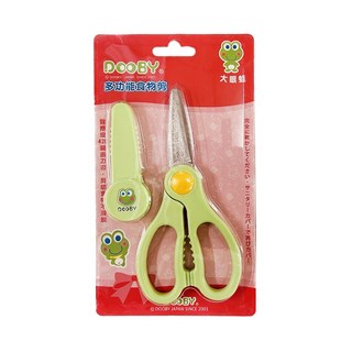 DOOBY 大眼蛙 多功能食物剪, 藍/綠, 顏色隨機, 15 x 7 x 1.5cm, 1支, 藍/綠顏色隨機, 1支, 15 x 7 x 1.5cm