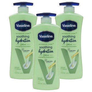 Vaseline 凡士林 乳液 蘆薈精華, 600ml, 3瓶