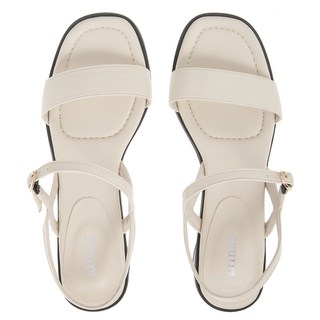 阿菲納爾 方頭柔軟氣墊繫帶涼鞋 象牙 235, 235mm