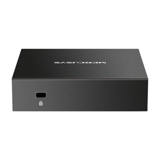 Mercusys 水星 ms105gs 五埠 Gigabit 桌面交換器 金屬外殼 節能靜音, 9.9 x 9.8 x 2.5cm, 黑色, 1入