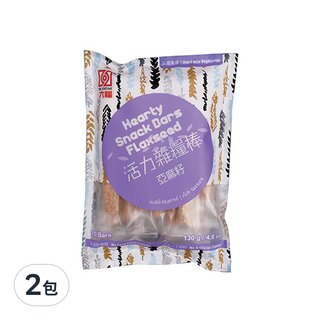 六福 活力雜糧棒 亞麻籽, 130g, 10條, 2袋