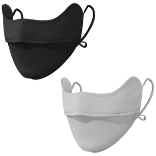 OCEANSUNFISH 透氣口罩/防曬面罩, 神秘黑 + 月岩灰, 25 x 14cm