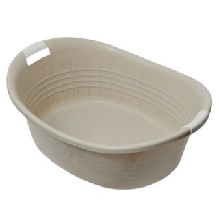 GINII 基尼 7712 多功能加厚沐浴盆 63.5 x 46.5 x 26cm 30L 1170g, 奶茶色, 1個