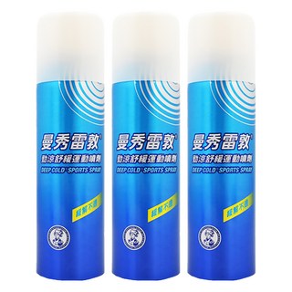 MENTHOLATUM 曼秀雷敦勁涼舒緩運動噴霧 含薄荷、尤加利油、冬綠油 清新草本香味, 120ml, 3瓶
