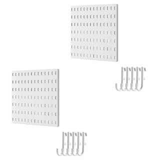 小麥購物 洞洞板置物架掛勾 5個, C532, 2組, 白色