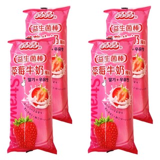 晶晶 益生菌草莓牛奶風味棒, 680g, 4包