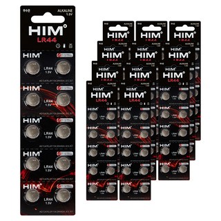 HIM 鹼性鈕扣電池 LR44, 10入, 12個