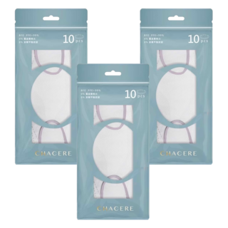 CHACER 佳和口罩 大童4D立體醫用口罩, 迷霧紫白, 10片, 3包