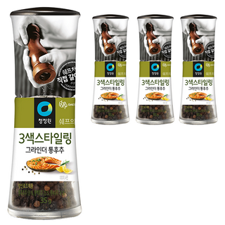 清淨園 三色研磨罐整粒胡椒, 35g, 4個