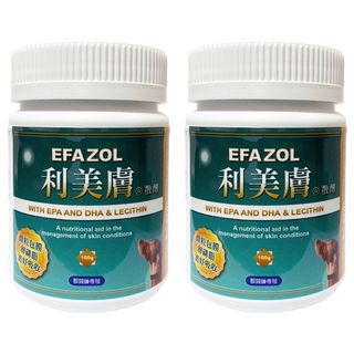EFAZOL 利美膚 膚散劑，含EPA、DHA和卵磷脂，犬貓適用，100g, 皮膚/毛髮, 2罐