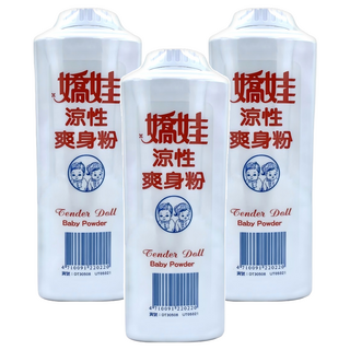 嬌娃 涼性爽身粉, 250g, 3瓶