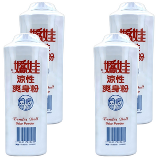 嬌娃 涼性爽身粉, 250g, 4瓶