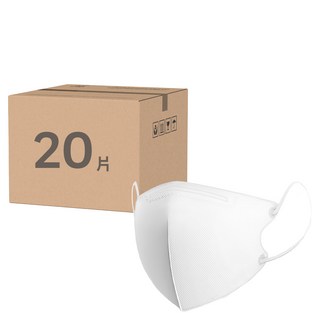 JIUJIU 親親 黑白系列 成人3D立體醫用口罩, 1盒, 潔淨白, 20片