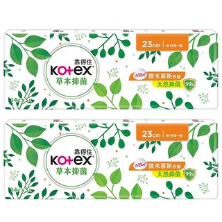 Kotex 靠得住 草本抑菌衛生棉, 23cm, 42片, 2組