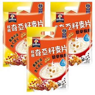 QUAKER 桂格 奇亞籽麥片 藜麥核桃 奶素可食 10包, 300g, 3袋