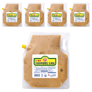 오뚜기 1000 아일랜드 드레싱, 2kg, 5개