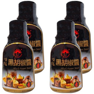 新光洋菜 頂級黑胡椒醬 素, 300g, 4瓶