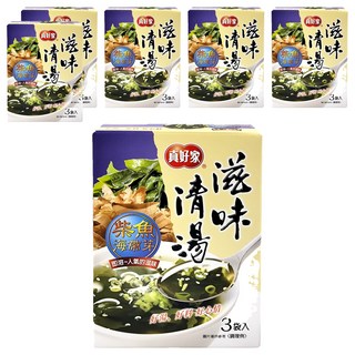 真好家 柴魚海帶嫩芽湯 (即食湯品、沖泡湯、海帶湯), 6包, 4.5g