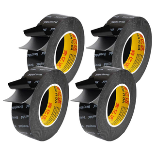 奔億達 超強力雙面膠 2cm, 黑色, 4個