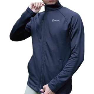 WOAWOA 3d網格刷毛 立領保暖透氣外套-男款-黑色l