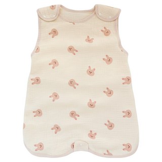 愛北鼻之家 棉花糖背心式防踢被, 1入, 米色 + 粉色