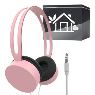 탑피아 간편한 유선 헤드폰, 핑크