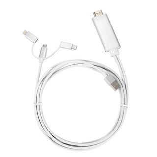 Nextu iPhone/Android手機 to 3合1 HDMI 螢幕鏡像線 2m NEXT-840A, 單一顏色, 1個