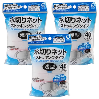 OKAZAKI 水槽濾網過濾袋 淺型, 40個, 3包