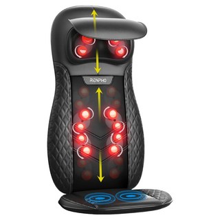 RENPHO 指壓頸背按摩靠墊, RF-BM066, 黑色