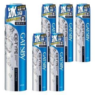 GATSBy 冰漩爽身噴霧 極凍冰橙, 216ml, 6瓶