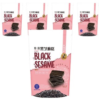 珍田生機 芝麻糕 原味 全素, 獨立包裝 方便攜帶, 成分簡單 無添加, 220g, 5包