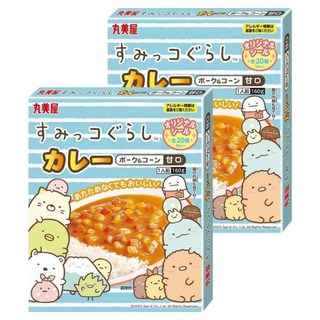 丸美屋 速食甘口咖哩 角落生物 豬肉 + 玉米 (方便即食、兒童咖哩、角落小夥伴), 160g, 2包