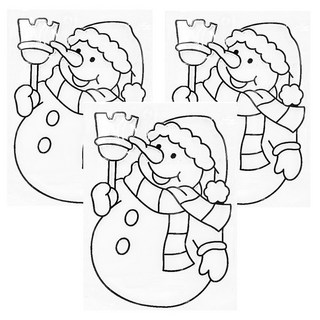 AMOS 阿摩司 壓克力模型版 S38 雪人, 小款, 3個