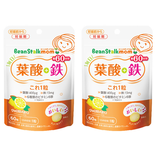 Bean Stalk 葉酸鐵營養錠 快速補充孕媽所需 含多種維生素 幫助吸收營養, 60顆, 1g, 2包