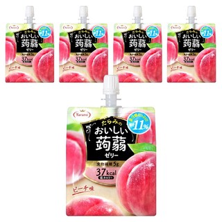 Tarami 達樂美 吸果凍 水蜜桃 含有膳食纖維 低卡路里 富含水果自然風味, 150g, 5包