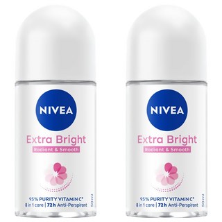 NIVEA 妮維雅 止汗爽身乳液 美白系列, 50ml, 2瓶