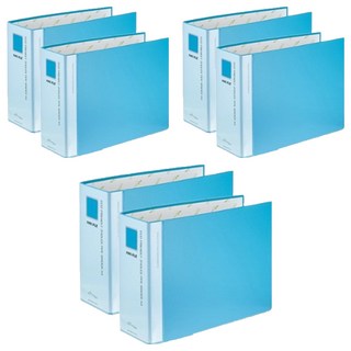 ECO Chungwoon 管夾式2孔A4檔案夾, 天藍色, 6個