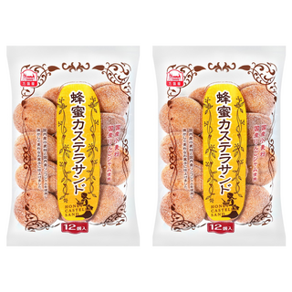 萬國屋 古早味蜂蜜夾心蛋糕 國產小麥粉 國產蘋果醬 (12個), 146g, 2包