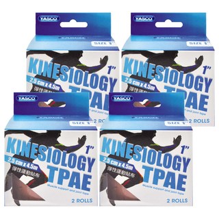 YASCO 昭惠 彈性運動貼布 NO.918 2.5cm x 4.5m 肌肉和關節護理貼布, 2個裝, 4盒