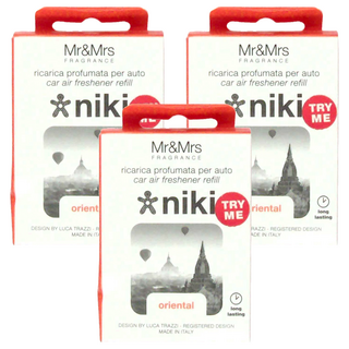 Mr&Mrs FRAGRANCE NIKI ORIENTAL 香氛片補充包 汽車空氣清新劑補充, 3片, 東方香氣