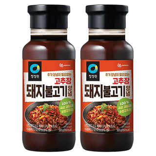청정원 고추장 돼지불고기 양념, 500g, 2개