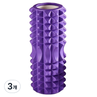 瑜珈按摩滾筒 33cm, 新月紫, 3個