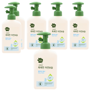 GREEN FINGER 綠手指 兒童專用 植萃沐浴乳 320ml 含荷荷巴油、向日葵種籽油、堅果仁油、西班牙橄欖油, 6瓶