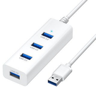 Home Planet 4埠 USB3.0 集線器 HUB4A, 白色