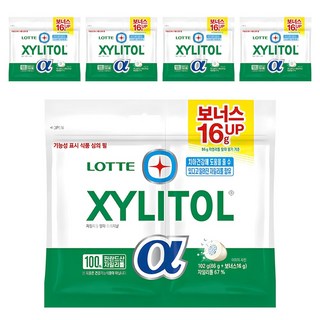 롯데자일리톨 알파 오리지날, 102g, 5개