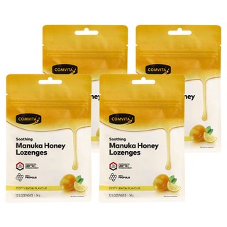 COMVITA 康維他 蜂膠麥蘆卡蜂蜜潤喉糖 檸檬味 含 UMF 10+ 麥蘆卡蜂蜜, 54g, 4袋